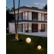 White Texture Resign & White Base with Spike LED E27 1x12 Watt 220-240 Volt IP65 bulb excluded D: 50 H: 50 cm 