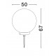 White Texture Resign & White Base with Spike LED E27 1x12 Watt 220-240 Volt IP65 bulb excluded D: 50 H: 50 cm 