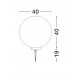 White Texture Resign & White Base with Spike LED E27 1x12 Watt 220-240Volt IP65 bulb excluded D: 40 H: 40 cm 