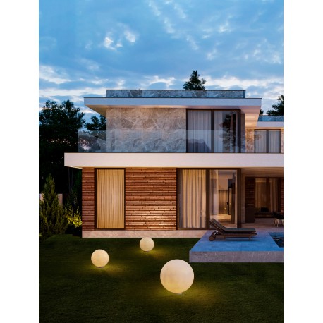White Texture Resign & White Base with Spike LED E14 1x5 Watt 220-240Volt IP65 bulb excluded D: 25 H: 25 cm 