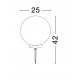 White Texture Resign & White Base with Spike LED E14 1x5 Watt 220-240Volt IP65 bulb excluded D: 25 H: 25 cm 
