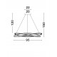 Dimming With Remote Sandy black Aluminium & Structured Acrylic LED 68 Watt 220-240 Volt 5637Lm 3000K IP20 Included Remote Co