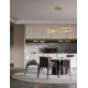 Dimming With Remote Brass Gold Aluminium & Structured Acrylic LED 68 Watt 220-240 Volt 5637Lm 3000K IP20 Included Remote Cont