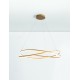Dimming With Remote Brass Gold Aluminium & Structured Acrylic LED 68 Watt 220-240 Volt 5637Lm 3000K IP20 Included Remote Cont