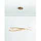 Dimming With Remote Brass Gold Aluminium & Structured Acrylic LED 68 Watt 220-240 Volt 5637Lm 3000K IP20 Included Remote Cont