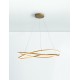Dimming With Remote Brass Gold Aluminium & Structured Acrylic LED 68 Watt 220-240 Volt 5637Lm 3000K IP20 Included Remote Cont