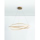 Dimming With Remote Brass Gold Aluminium & Structured Acrylic LED 68 Watt 220-240 Volt 5637Lm 3000K IP20 Included Remote Cont