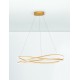 Dimming With Remote Brass Gold Aluminium & Structured Acrylic LED 68 Watt 220-240 Volt 5637Lm 3000K IP20 Included Remote Cont