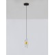 Gold Plating Metal Shade & Clear Acrylic Sandy Black Base LED 9 Watt 220-240 Volt 739Lm 3000K IP20 D:13 H:150cm 