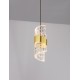 Gold Plating Metal Shade & Clear Acrylic Sandy Black Base LED 9 Watt 220-240 Volt 739Lm 3000K IP20 D:13 H:150cm 