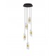 Gold Plating Metal Shade & Clear Acrylic Sandy Black Base LED 41 Watt 220-240 Volt 3355Lm 3000K IP20 L:30 H:150cm 