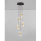Gold Plating Metal Shade & Clear Acrylic Sandy Black Base LED 41 Watt 220-240 Volt 3355Lm 3000K IP20 L:30 H:150cm 