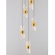 Gold Plating Metal Shade & Clear Acrylic Sandy Black Base LED 41 Watt 220-240 Volt 3355Lm 3000K IP20 L:30 H:150cm 