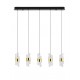 Gold Plating Metal Shade & Clear Acrylic Sandy Black Base LED 41 Watt 220-240 Volt 3355Lm 3000K IP20 L:82 H:150cm 