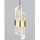 Gold Plating Metal Shade & Clear Acrylic Sandy Black Base LED 41 Watt 220-240 Volt 3355Lm 3000K IP20 L:82 H:150cm 
