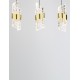Gold Plating Metal Shade & Clear Acrylic Sandy Black Base LED 41 Watt 220-240 Volt 3355Lm 3000K IP20 L:82 H:150cm 