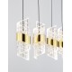 Gold Plating Metal Shade & Clear Acrylic Sandy Black Base LED 41 Watt 220-240 Volt 3355Lm 3000K IP20 L:82 H:150cm 