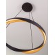 Triac Dimmable Matt Black & Gold Aluminium LED 53 Watt 220-240Volt 1751Lm 3000K IP20 D: 65 H: 160 cm 
