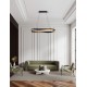 Triac Dimmable Matt Black & Gold Aluminium LED 62 Watt 220-240Volt 3093Lm 3000K IP20 D: 100 H: 160 cm 