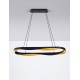 Triac Dimmable Matt Black & Gold Aluminium LED 62 Watt 220-240Volt 3093Lm 3000K IP20 D: 100 H: 160 cm 