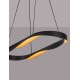 Triac Dimmable Matt Black & Gold Aluminium LED 62 Watt 220-240Volt 3093Lm 3000K IP20 D: 100 H: 160 cm 