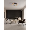 Triac Dimmable Matt Black & Gold Aluminium LED 40 Watt 220-240Volt 1244Lm 3000K IP20 D: 45 H: 13 cm