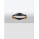 Triac Dimmable Matt Black & Gold Aluminium LED 40 Watt 220-240Volt 1244Lm 3000K IP20 D: 45 H: 13 cm 