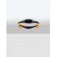 Triac Dimmable Matt Black & Gold Aluminium LED 40 Watt 220-240Volt 1244Lm 3000K IP20 D: 45 H: 13 cm 