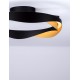 Triac Dimmable Matt Black & Gold Aluminium LED 40 Watt 220-240Volt 1244Lm 3000K IP20 D: 45 H: 13 cm 