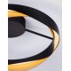 Triac Dimmable Matt Black & Gold Aluminium LED 40 Watt 220-240Volt 1244Lm 3000K IP20 D: 45 H: 13 cm 
