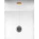 Brass Gold Metal & smoky gray glass LED 8 Watt 220-240 Volt 934Lm 3000K IP20 D:22 H:200 cm 