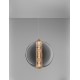 Brass Gold Metal & smoky gray glass LED 8 Watt 220-240 Volt 934Lm 3000K IP20 D:22 H:200 cm 