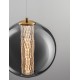 Brass Gold Metal & smoky gray glass LED 8 Watt 220-240 Volt 934Lm 3000K IP20 D:22 H:200 cm 