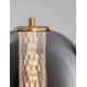 Brass Gold Metal & smoky gray glass LED 8 Watt 220-240 Volt 934Lm 3000K IP20 D:22 H:200 cm 