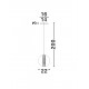Brass Gold Metal & smoky gray glass LED 8 Watt 220-240 Volt 934Lm 3000K IP20 D:22 H:200 cm 