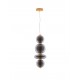 Brass Gold Metal & smoky gray glass LED 20 Watt 220-240 Volt 2601Lm 3000K IP20 D:25,5 H:200 cm 
