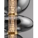 Brass Gold Metal & smoky gray glass LED 20 Watt 220-240 Volt 2601Lm 3000K IP20 D:25,5 H:200 cm 
