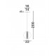 Brass Gold Metal & smoky gray glass LED 20 Watt 220-240 Volt 2601Lm 3000K IP20 D:25,5 H:200 cm 