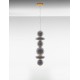Brass Gold Metal & smoky gray glass LED 27 Watt 220-240 Volt 3201Lm 3000K IP20 D:25,5 H:200 cm 