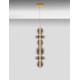 Brass Gold Metal & smoky gray glass LED 27 Watt 220-240 Volt 3201Lm 3000K IP20 D:25,5 H:200 cm 