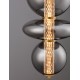 Brass Gold Metal & smoky gray glass LED 27 Watt 220-240 Volt 3201Lm 3000K IP20 D:25,5 H:200 cm 