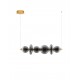 Triac Dimmable Brass Gold Metal & smoky gray glass LED 29 Watt 220-240 Volt 3472Lm 3000K IP20 L:111,3 H:200 cm 