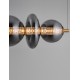 Triac Dimmable Brass Gold Metal & smoky gray glass LED 29 Watt 220-240 Volt 3472Lm 3000K IP20 L:111,3 H:200 cm 