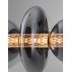 Triac Dimmable Brass Gold Metal & smoky gray glass LED 29 Watt 220-240 Volt 3472Lm 3000K IP20 L:111,3 H:200 cm 