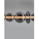 Triac Dimmable Brass Gold Metal & smoky gray glass LED 29 Watt 220-240 Volt 3472Lm 3000K IP20 L:111,3 H:200 cm 