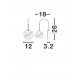 Gold Metal & Blown Glass LED 4 Watt 220-240 Volt 166Lm 3000K IP20 D: 12 W: 18 H: 26 cm 