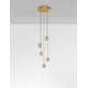 Triac Dimmable Gold Metal & Blown Glass LED 16 Watt 220-240 Volt 832Lm 3000K IP20 D: 31 H: 150 cm 