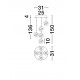 Triac Dimmable Gold Metal & Blown Glass LED 16 Watt 220-240 Volt 832Lm 3000K IP20 D: 31 H: 150 cm 