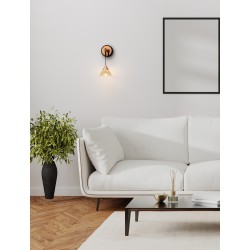 Matt Black & Rose Gold Metal Structured Acrylic LED 7 Watt 220-240Volt 345Lm 3000K IP20 D: 10,5 W: 14 H: 26 cm 