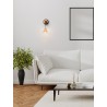 Matt Black & Rose Gold Metal Structured Acrylic LED 7 Watt 220-240Volt 345Lm 3000K IP20 D: 10,5 W: 14 H: 26 cm